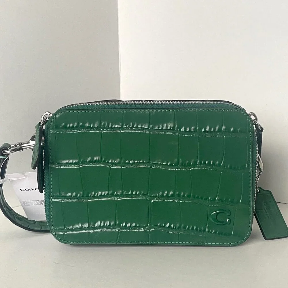 Coach Charter Crossbody 19 Ivy Green Croc Leather | Men’s CW431